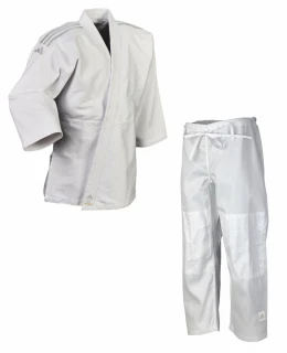 Dětské Kimono na Judo Adidas Gi Club J350E - bílo/stříbrné