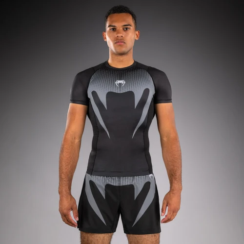 Rashguard VENUM No Gi Kr. rukáv - černo/šedý