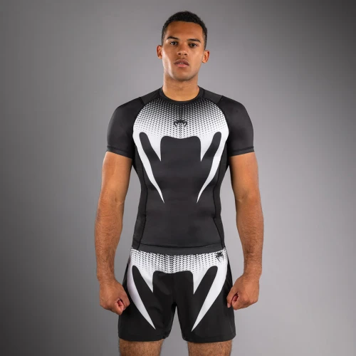 Rashguard VENUM No Gi Kr. rukáv - černo/bílý