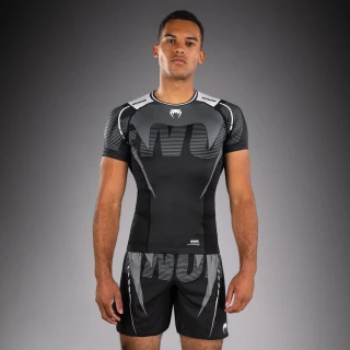 Rashguard VENUM Adrenaline Kr. rukáv - černo/stříbrný