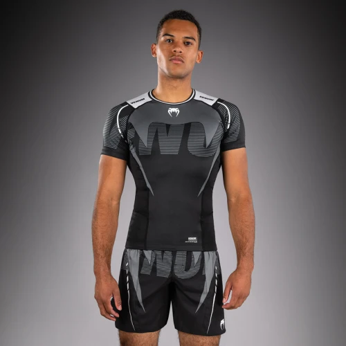 Rashguard VENUM Adrenaline Kr. rukáv - černo/stříbrný