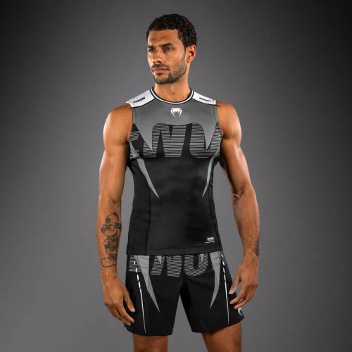 Rashguard bez rukávu VENUM Adrenaline - černo/stříbrný