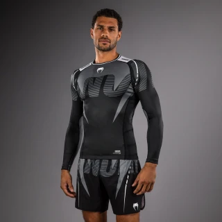 Rashguard VENUM Adrenaline Dl. rukávem - černo/stříbrný