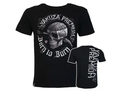 Yakuza Premium Pánské tričko YPS 4006 – Round Skull Print -…