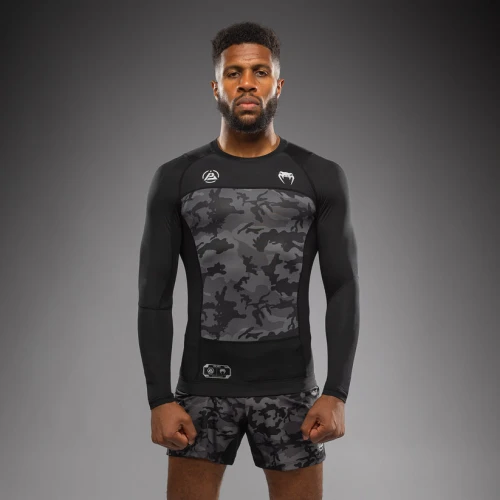 Rashguard VENUM x Polaris Dl. rukáv - černo/šedý