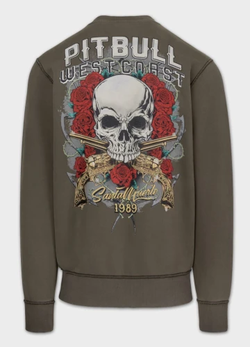 PitBull West Coast Pánská mikina SANTA MUERTE crew - zelená