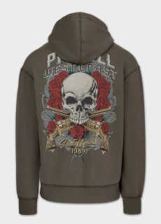 PitBull West Coast Pánská mikina SANTA MUERTE KPZ - tmavě…