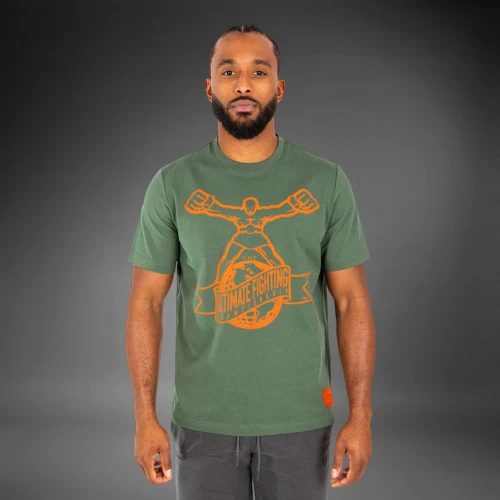 Pánské Triko VENUM Ulti-Man - khaki/oranžové