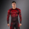 Rashguard VENUM Dl. rukáv Wolf Atak - černo/červený