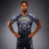 Rashguard VENUM Kr. rukáv Wolf Atak - černo/šedý