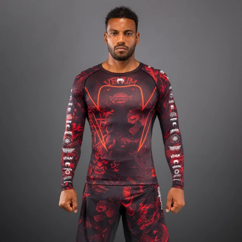 Rashguard VENUM Dl. rukáv 20th Anniversary - černo/červený