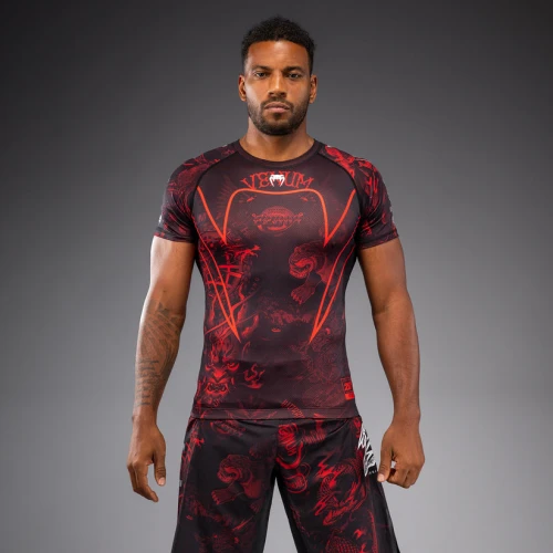 Rashguard VENUM Kr. rukáv 20th Anniversary - černo/červený