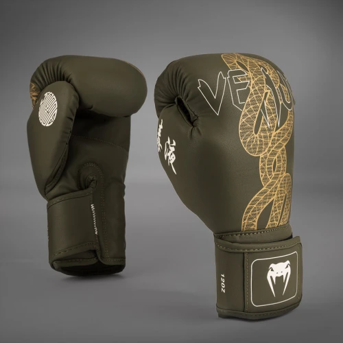 Boxerské rukavice Venum Serpenti - černo/stříbrno/zlaté