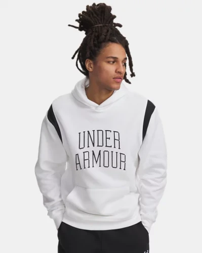 Pánská mikina UNDER ARMOUR UA Rival Fleece Nov - bílá