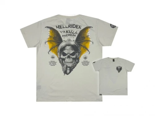 Yakuza Premium Pánské tričko YPS 4002 – Hellrider - silver