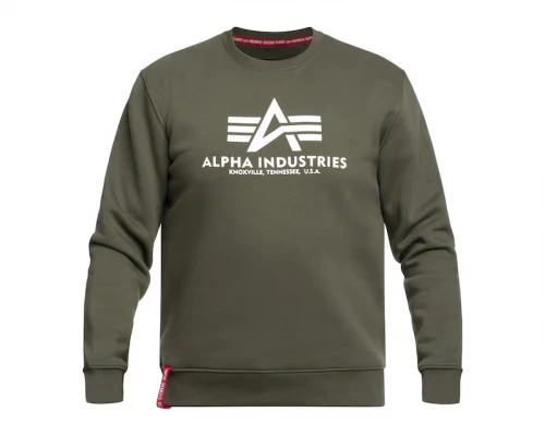 Alpha Industries Pánská mikina Basic - tmavě zelená