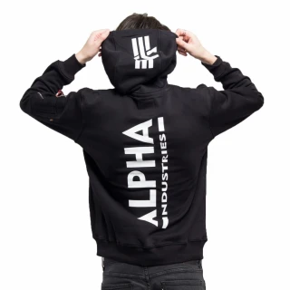 Alpha Industries Pánská mikina Backprint Zip - černá