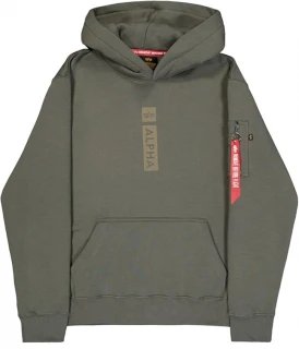 Alpha Industries Pánská mikina Alpha Puff Print - zelená