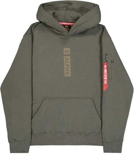 Alpha Industries Pánská mikina Alpha Puff Print - zelená