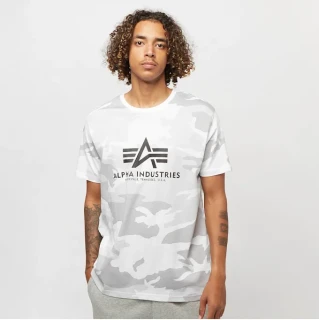 Alpha Industries Pánské tričko Basic Big Logo Camo T - bílo…