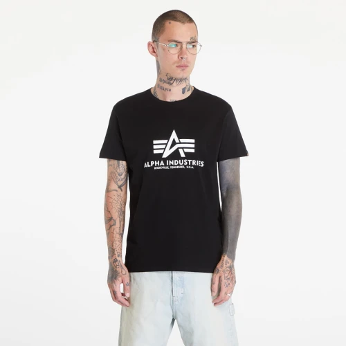 Alpha Industries Pánské tričko Basic Big Logo - černé