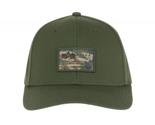 Alpha Industries Kšiltovka CREW CAMO - tmavě zelená