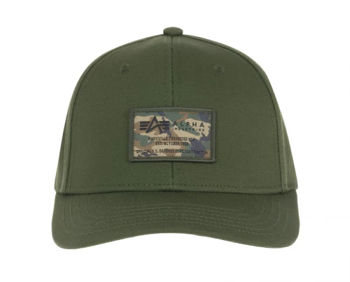 Alpha Industries Kšiltovka CREW CAMO - tmavě zelená