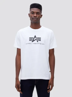 Alpha Industries Pánské tričko Basic Big Logo - bílé