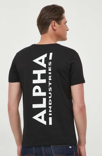 Alpha Industries Pánské tričko Backprint - černé