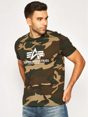 Alpha Industries Pánské tričko Basic Big Logo Camo T -&hellip;