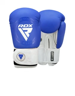 Kožené Boxerské rukavice RDX T1 WAKO - modro bílé