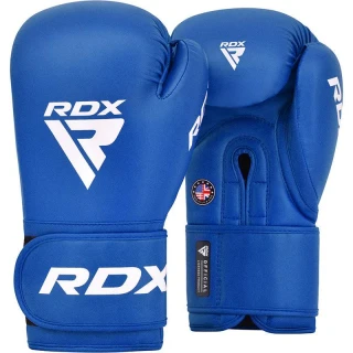 Kožené boxerské rukavice RDX IBA (AIBA) - modré