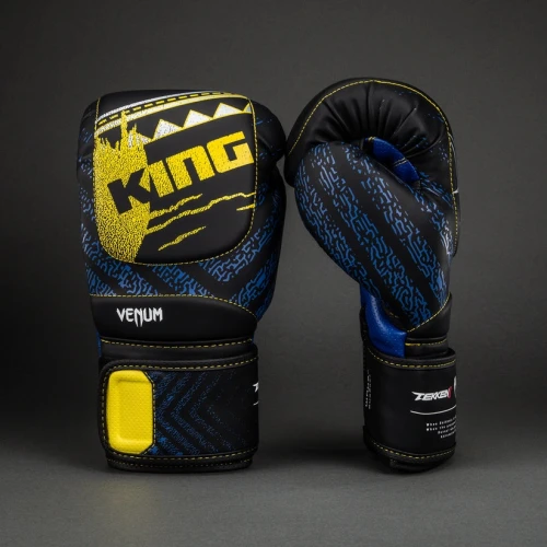 Boxerské rukavice VENUM x Tekken 8 - King - Black/Yellow