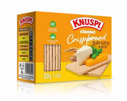 Prom In Knuspi Crispbread 3 druhy sýra 150 g