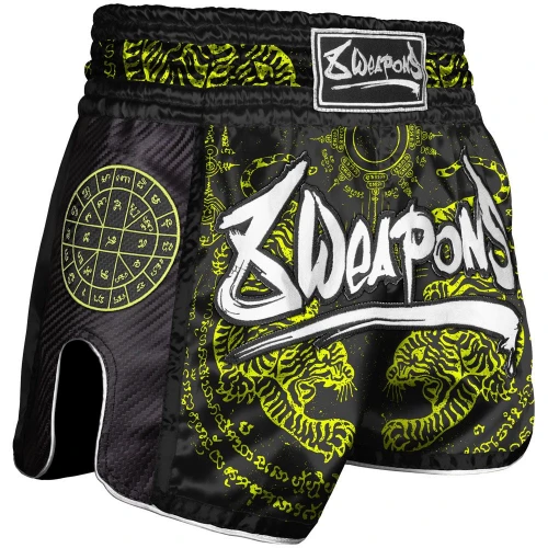 8 WEAPONS Muay Thai trenky Carbon - SAK YANT TIGERS -…