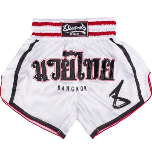 8 WEAPONS Muay Thai kraťasy, Bangkok, bílo-černé