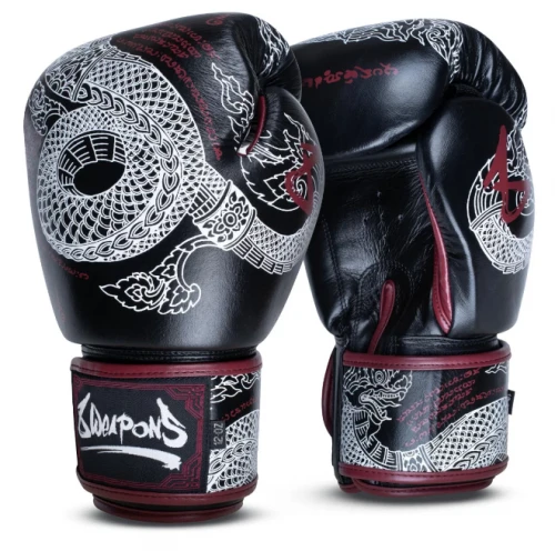 Boxerské rukavice 8 WEAPONS, Sak Yant Naga, černé