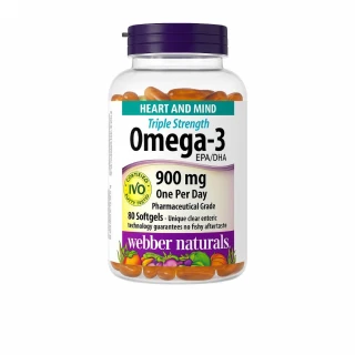 Webber Naturals Omega-3 EPA/DHA 900 mg 80 tob