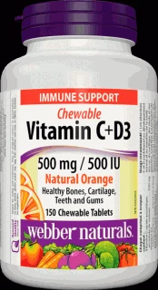 Webber naturals C+D3 500 mg/500 IU 200 tbl natural orange
