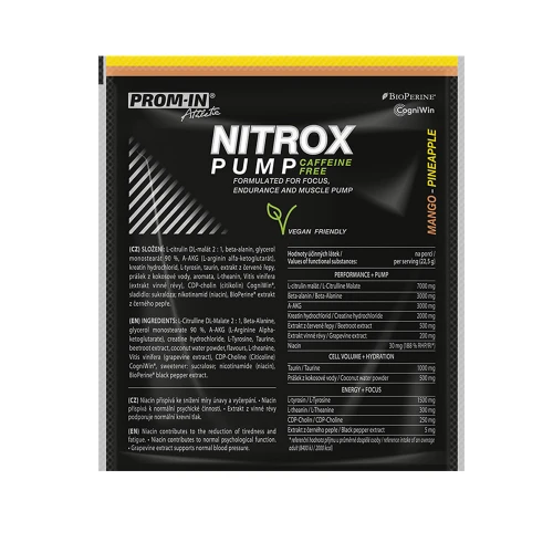 Prom-In Nitrox Pump Caffeine Free 22,5 g mango ananas