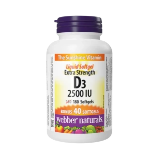 Webber Naturals D3 2500 UI 180 tbl