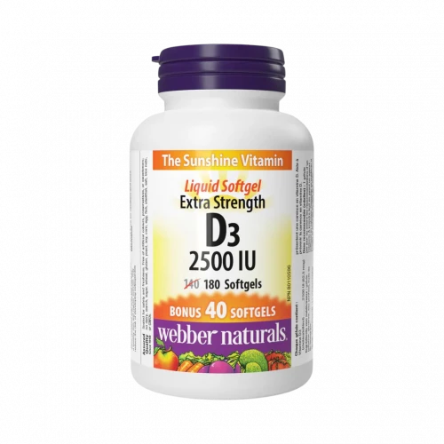Webber Naturals D3 2500 UI 180 tbl