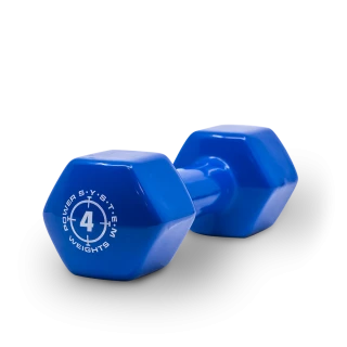 Power System Vinyl Dumbell 4 kg blue
