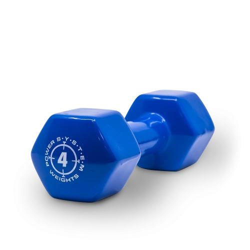 Power System Vinyl Dumbell 4 kg blue