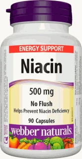 Webber Naturals Niacin 500 mg nealergický 90 kapslí