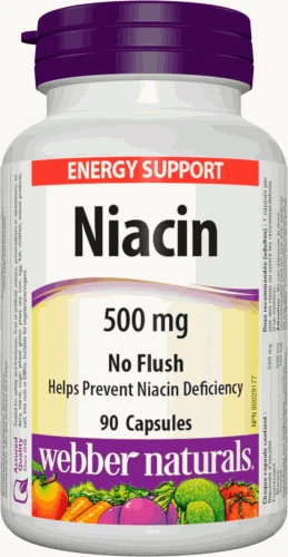 Webber Naturals Niacin 500 mg nealergický 90 kapslí