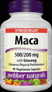 Webber Naturals Maca with Ginseng 500/200 mg 90 cps