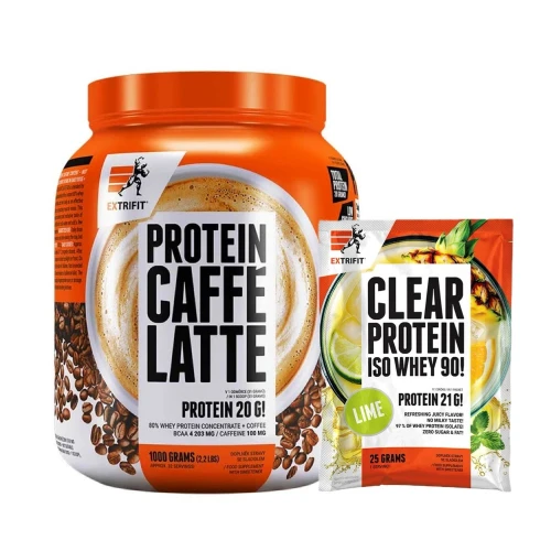 AKCE Extrifit Protein Caffe Latte 1000 g + ZDARMA Clear…