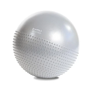 Masážní gymnastický míč HMS YB03 65 cm světle šedý