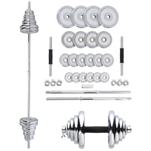 Činkový set v kufru HMS STC50 2x25 kg, chrom
